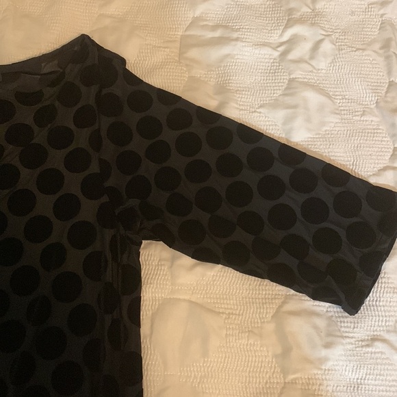 Byrn Walker Velvet Polka Dot MIDI Hester Shift Dress, M - Picture 4 of 8